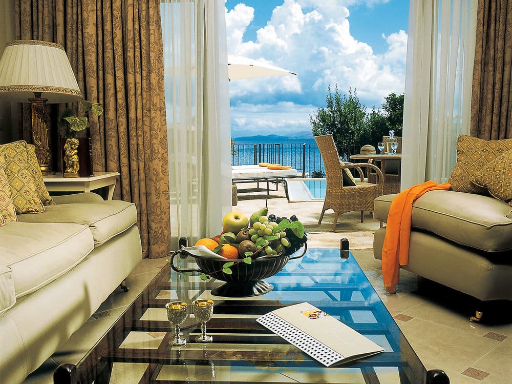 Вилла, 2 спальни, гидромассажная ванна, вид на море - Зона гостиной